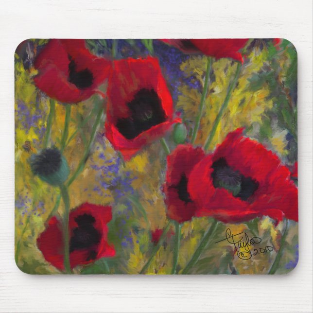 Tapis De Souris Pavots Mousepad d'Alicias (Devant)