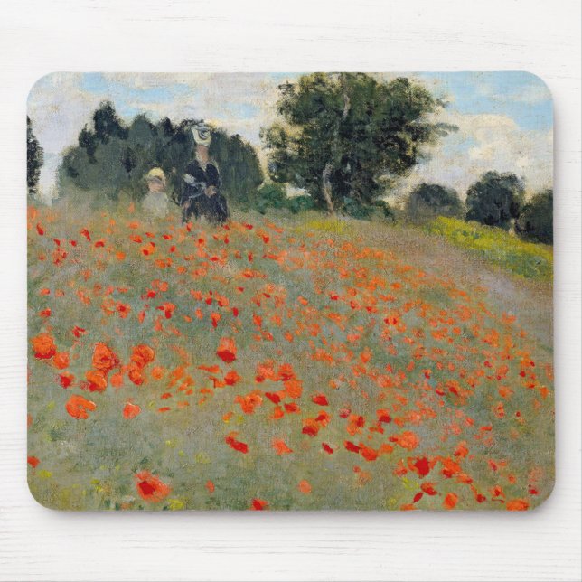 Tapis De Souris Pavots Mousepad de Monet (Devant)