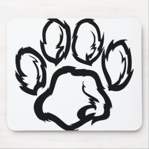 Tapis De Souris Paw Empreinte de patte Chien Poster de animal Chat