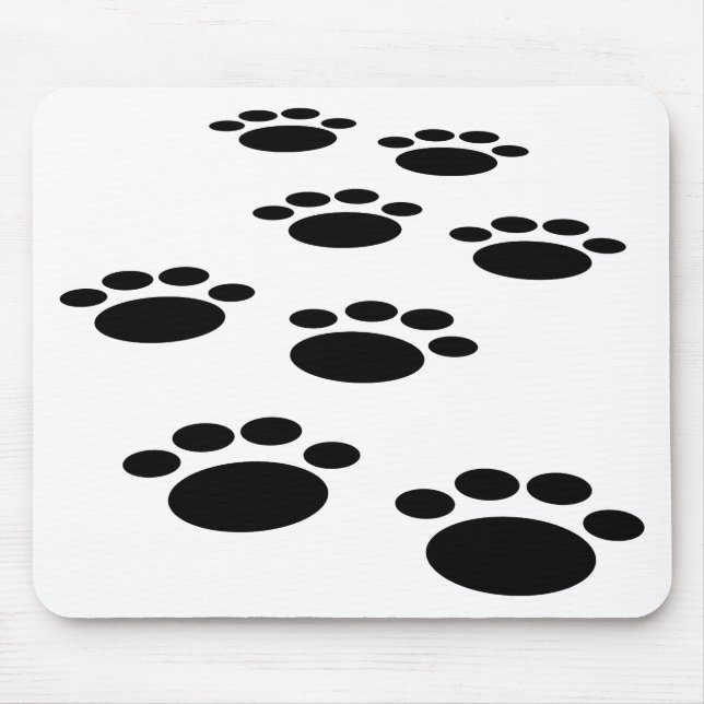 Tapis De Souris Paw Paw Trail pour animaux de compagnie caricaturé (Devant)