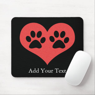 Tapis De Souris Paw Prints In My Heart de Shirley Taylor
