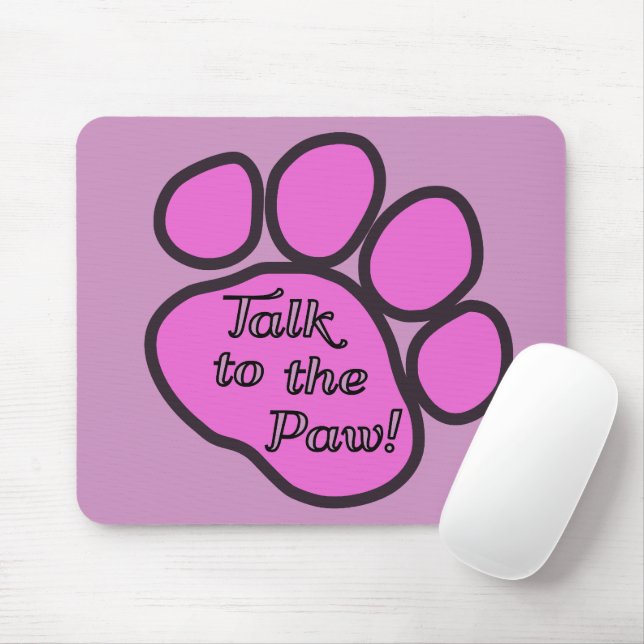 Tapis De Souris Paw Rose, Paw Chien, Paw Animal, Parlez À Paw (Avec souris)