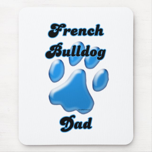 Tapis De Souris Pawprint bleu papa (Devant)