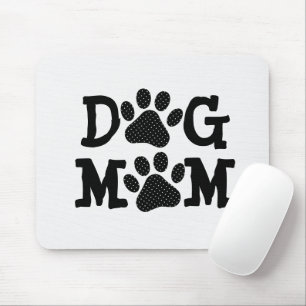 Tapis De Souris Pawprints MOM DOG avec Pois