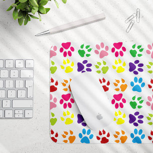 Tapis De Souris Paws Colorés, Paws Chiens, Paws Chat