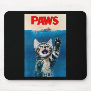 Tapis De Souris Paws Funny Chat Parodie Amoureux des chats Cadeau