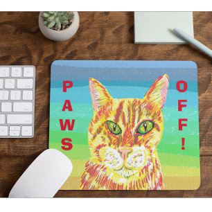 Tapis De Souris Paws Off ginger chatons tabby