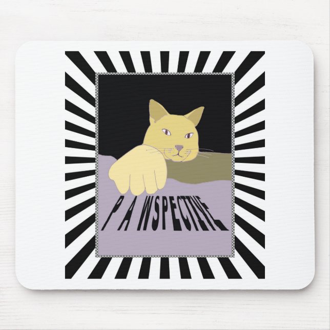 Tapis De Souris Pawspective Cat Art in Perspective (Devant)