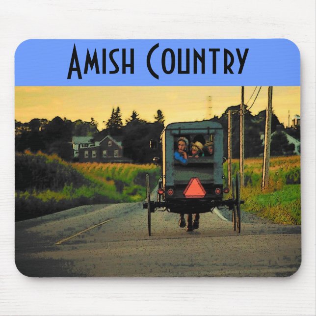 Tapis De Souris Pays amish (route) Mousepad (Devant)