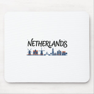 Tapis De Souris Pays-Bas Skyline Voyage Tenues De Vacances