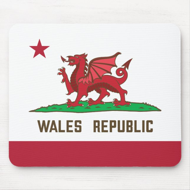 Tapis De Souris Pays de Galles République Drapeau de dragon Pride  (Devant)