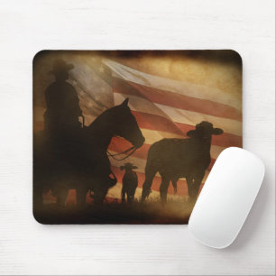 Tapis De Souris Pays Western Cowboy et Horse