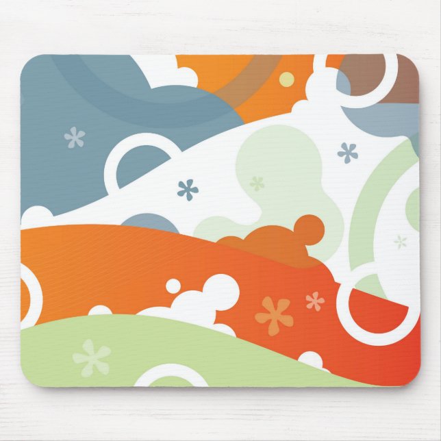 Tapis De Souris Paysage Abstrait cerise (Devant)
