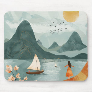 Tapis De Souris Paysage Abstrait de Boho (11)