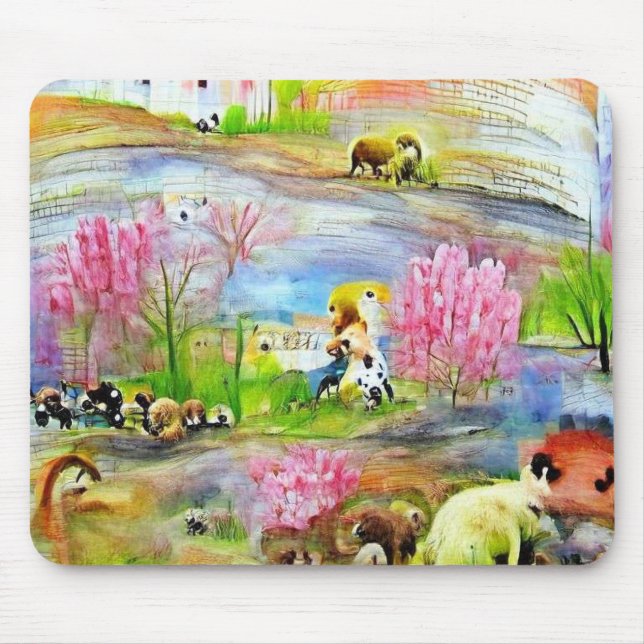 Tapis De Souris Paysage aquarelle (Devant)