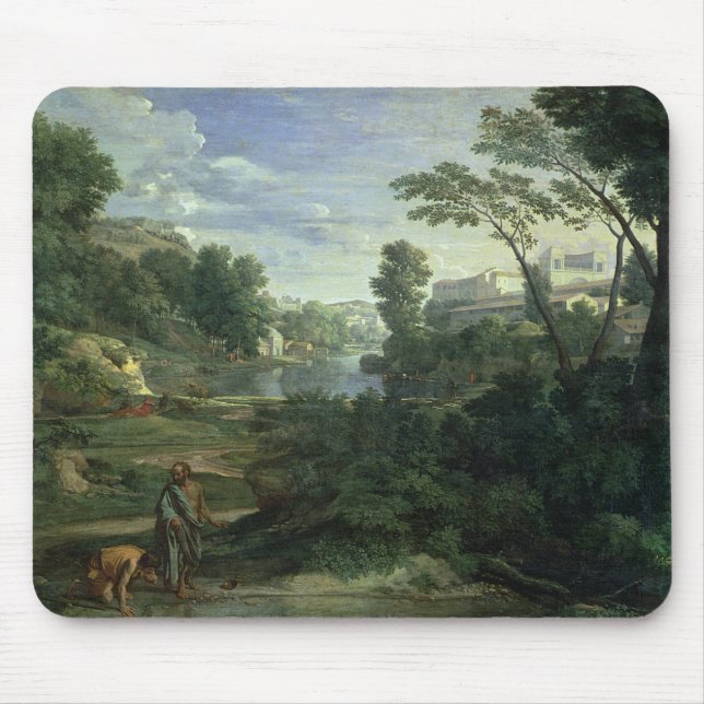 Tapis De Souris Paysage avec Diogène, 1648 (Devant)