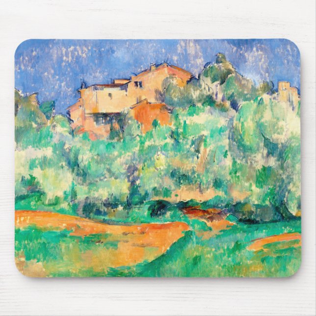 Tapis De Souris Paysage avec une maison, Cézanne (Devant)