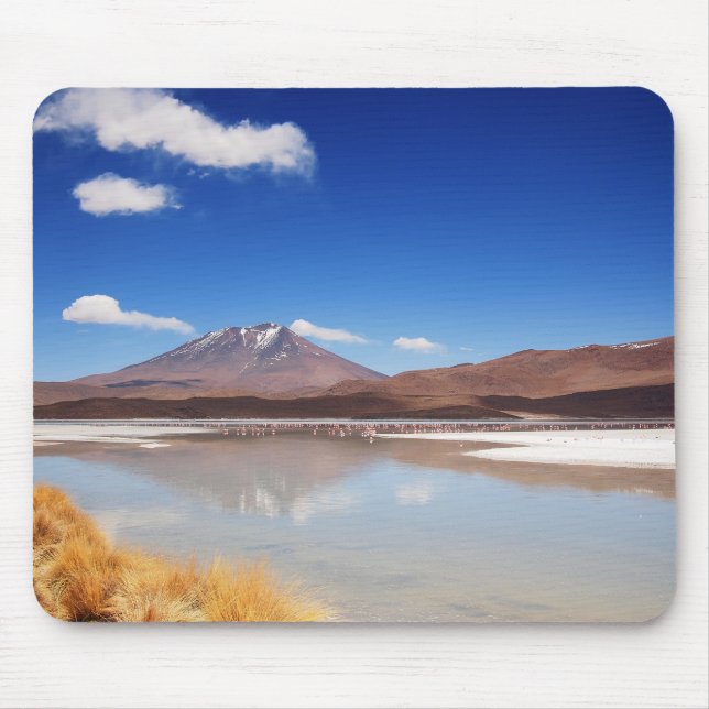Tapis De Souris Paysage d'Altiplano avec le volcan en Bolivie (Devant)