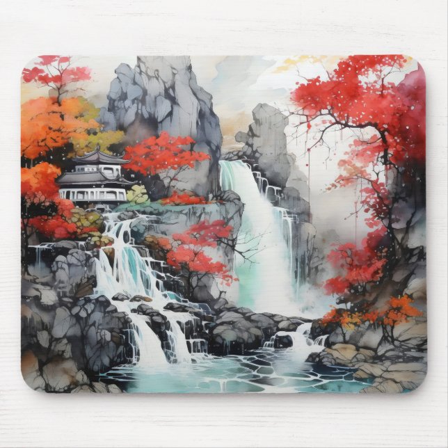 Tapis De Souris Paysage d'automne (Devant)
