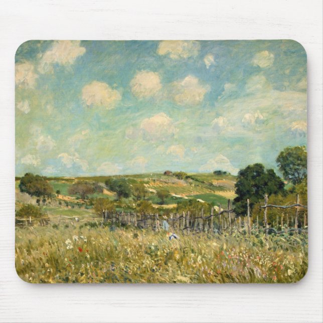 Tapis De Souris Paysage de campagne (par Alfred Sisley) (Devant)