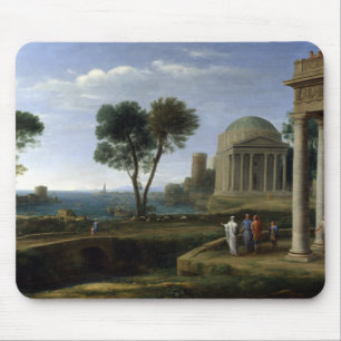 Tapis De Souris Paysage de Claude Lorrain avec Aeneas à Delos