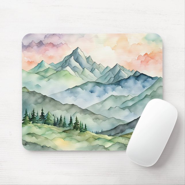 Tapis De Souris Paysage de la montagne (Avec souris)