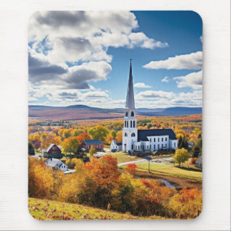 Tapis De Souris Paysage de la Nouvelle-Angleterre à l'automne