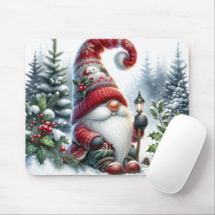 Tapis De Souris Paysage de Noël Gnome adorable