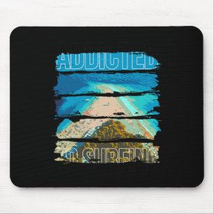 Tapis De Souris Paysage de plage - Accro au surf Hommes Femmes