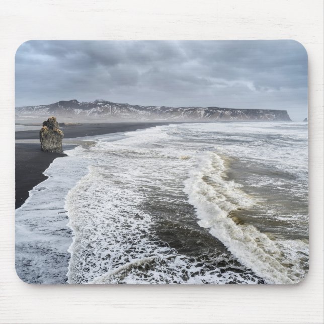 Tapis De Souris Paysage de plage en hiver (Devant)