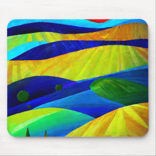 Tapis De Souris Paysage de Rainbow Imaginaire Hills