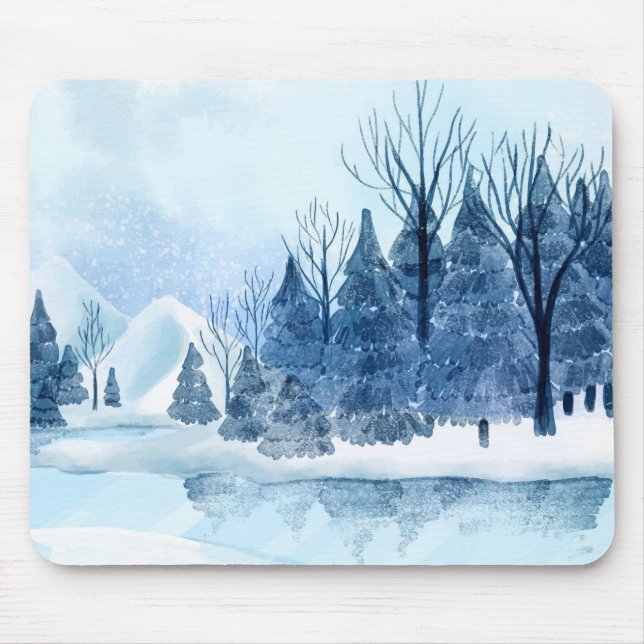 Tapis De Souris Paysage d'hiver (Devant)