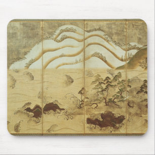Tapis De Souris Paysage d'hiver de clair de lune
