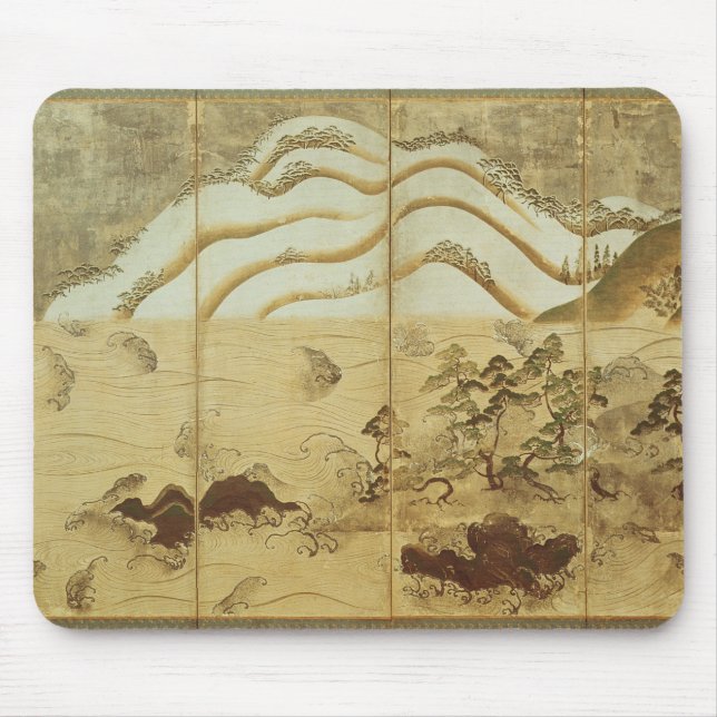 Tapis De Souris Paysage d'hiver de clair de lune (Devant)
