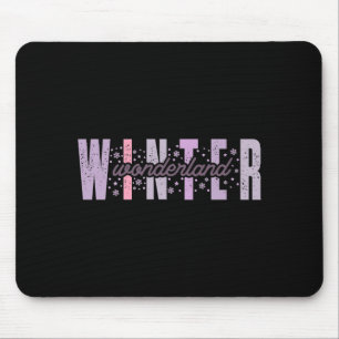 Tapis De Souris Paysage d'hiver festif Tygraphie Art