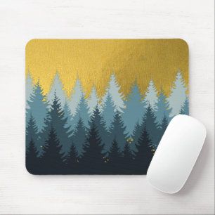 Tapis De Souris Paysage d'or des arbres forestiers