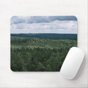Tapis De Souris Paysage forestier à couper le souffle, photo aérie