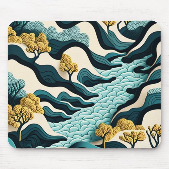 Tapis De Souris Paysage moderne (Devant)