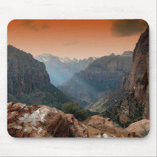 Tapis De Souris Paysage montagnard du parc national de Zion