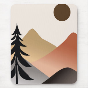 Tapis De Souris Paysage naturel boho moderne