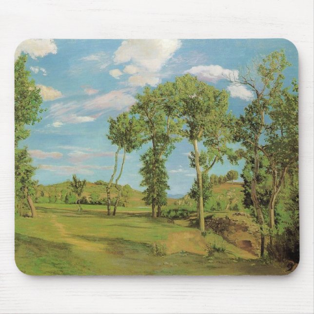 Tapis De Souris Paysage Paysage Frédéric Bazille Impressionniste (Devant)