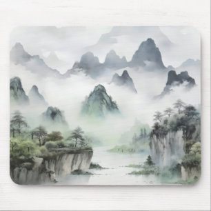 Tapis De Souris Paysage peinture asiatique