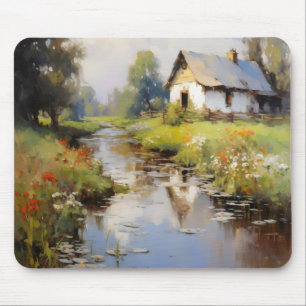 Tapis De Souris Paysage rural Impressionnisme