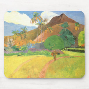 Tapis De Souris Paysage tahitien, Montagnes Tahiti, Paul Gauguin