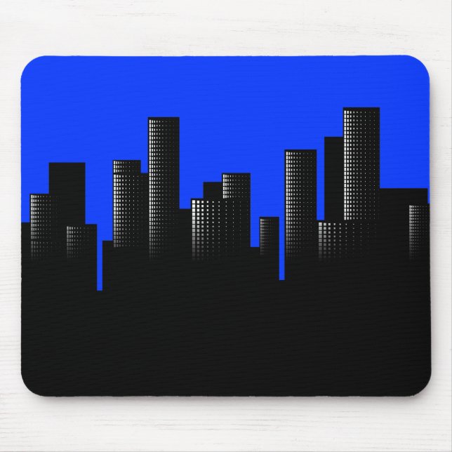 Tapis De Souris paysage urbain bleu (Devant)