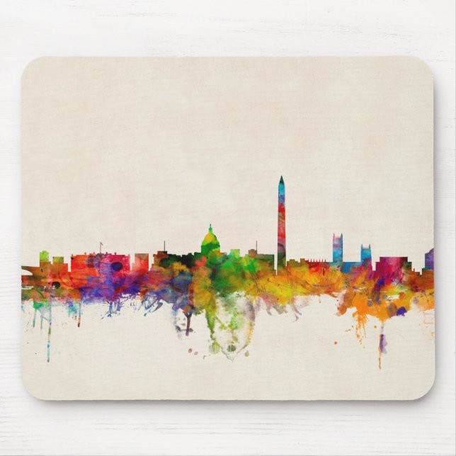 Tapis De Souris Paysage urbain d'horizon de Washington DC (Devant)