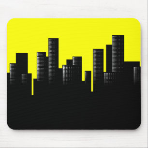 Tapis De Souris paysage urbain jaune