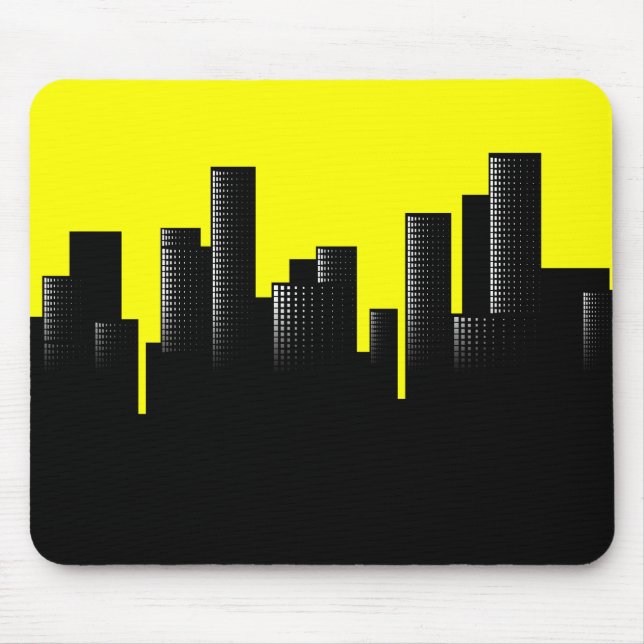 Tapis De Souris paysage urbain jaune (Devant)