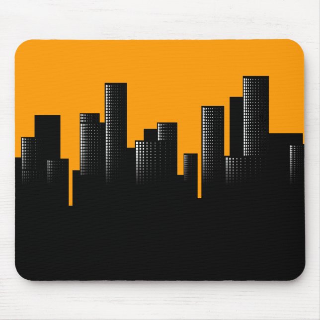 Tapis De Souris paysage urbain orange (Devant)