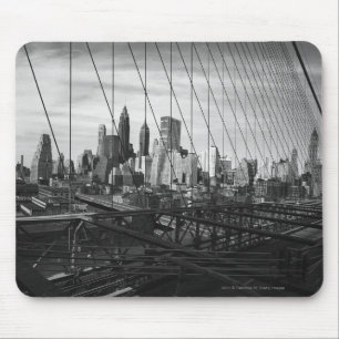 Tapis De Souris Paysage urbain par des câbles de pont